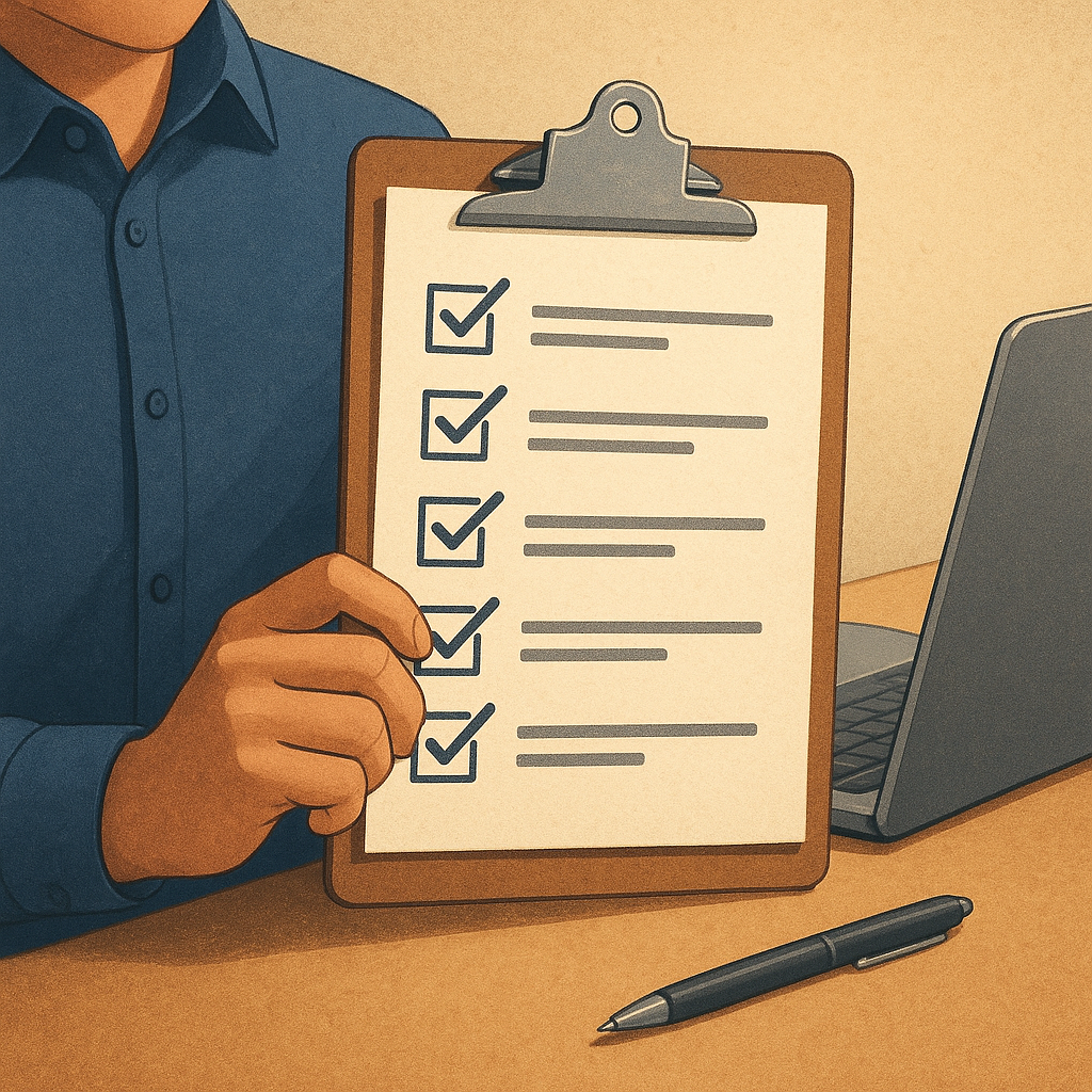 Interface digital e inteligência artificial para checklist de qualidade de software