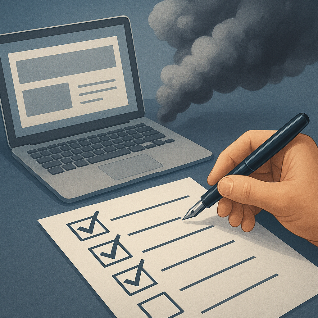 Interface digital e inteligência artificial para checklist de qualidade de software